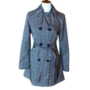 The Limited brown & white print trench raincoat Size XS